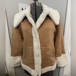 Cabi McQueen Sherpa Lined Fleece Jacket size Medium